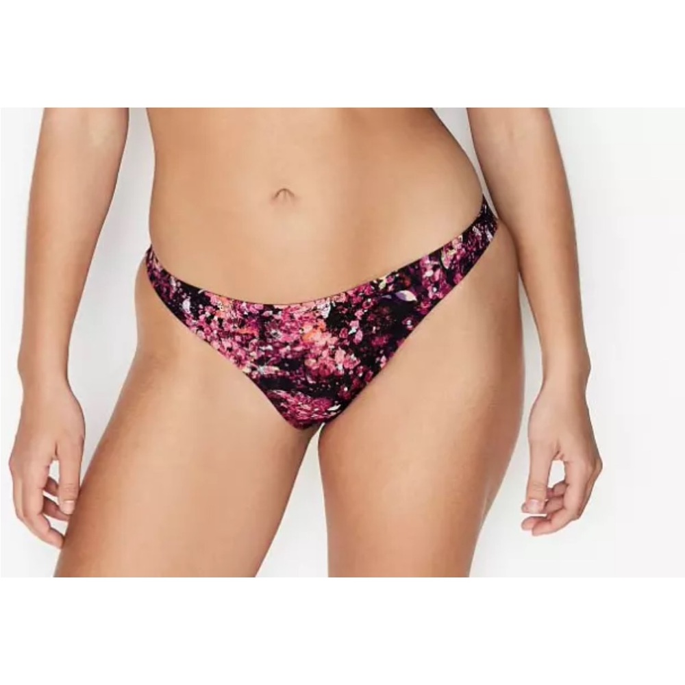 Victoria's Secret Pink Black Bikini M Zuma Itsy Swim Bottom Medium Cheeky NWT